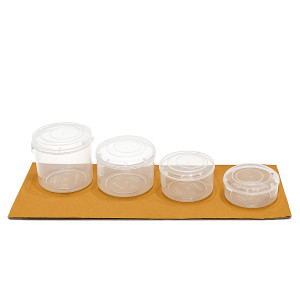 Clear Plastic Storage Jar Set (4-Piece)